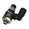 Compact Flow Regulator Swivel Outlet Exhaust Polymer Ø6mm G1/4 BSPP 7040 06 13